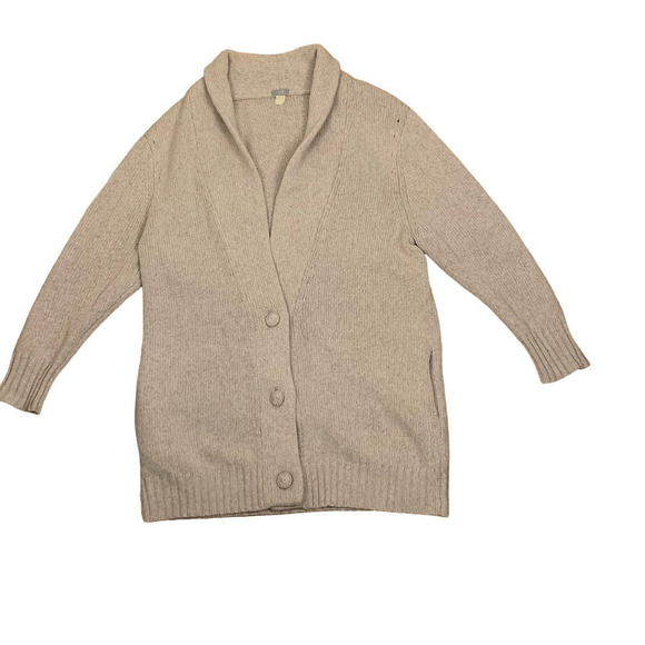 Cozy Beige Women's Cardigan - Picture 3 of 8